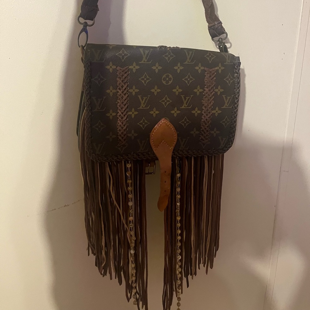 Louis Vuitton Vintage boho revamped authentic bag!